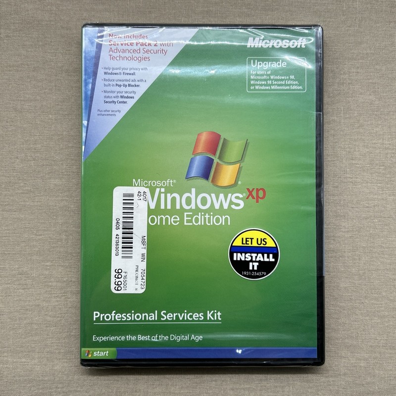 Microsoft Windows XP Home Edition Upgrade Professional Services Kit ServicePack2