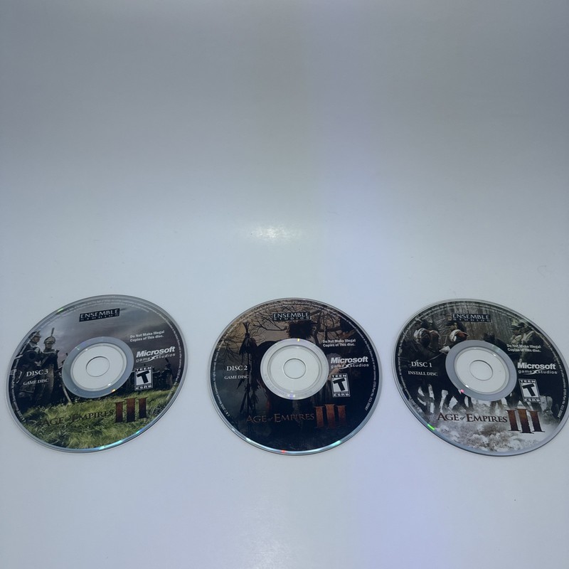 Age of Empires III (PC, 2005) Game with manual, box and key 3 DISKS PC B01 gallery