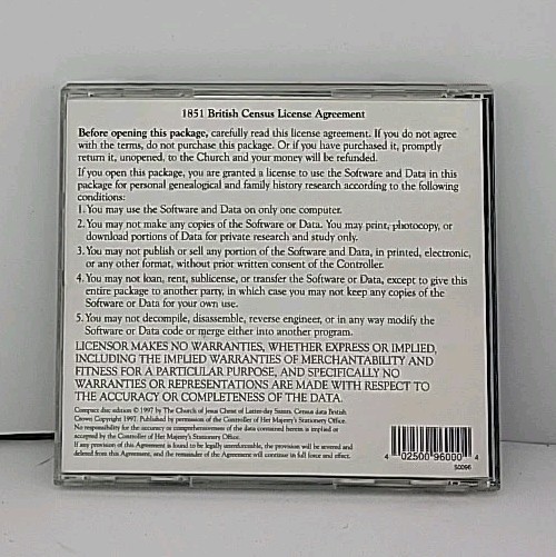 1851 British Census Devon & Norfolk CD-Rom Warwick Genealogy 1997 gallery