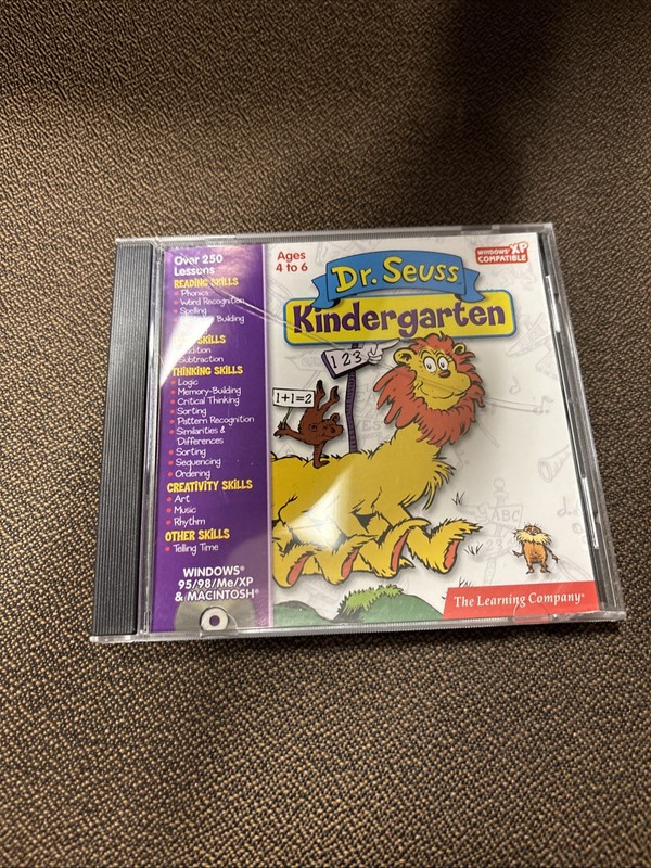 Dr. Seuss Kindergarten Ages 4 to 6 Reading Math Thinking CD PC The Learning Co