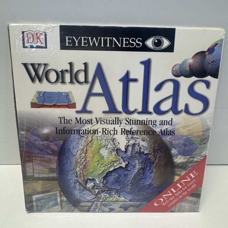 Eyewitness World Atlas CD-ROM – Instructional Interactive Windows 95/98