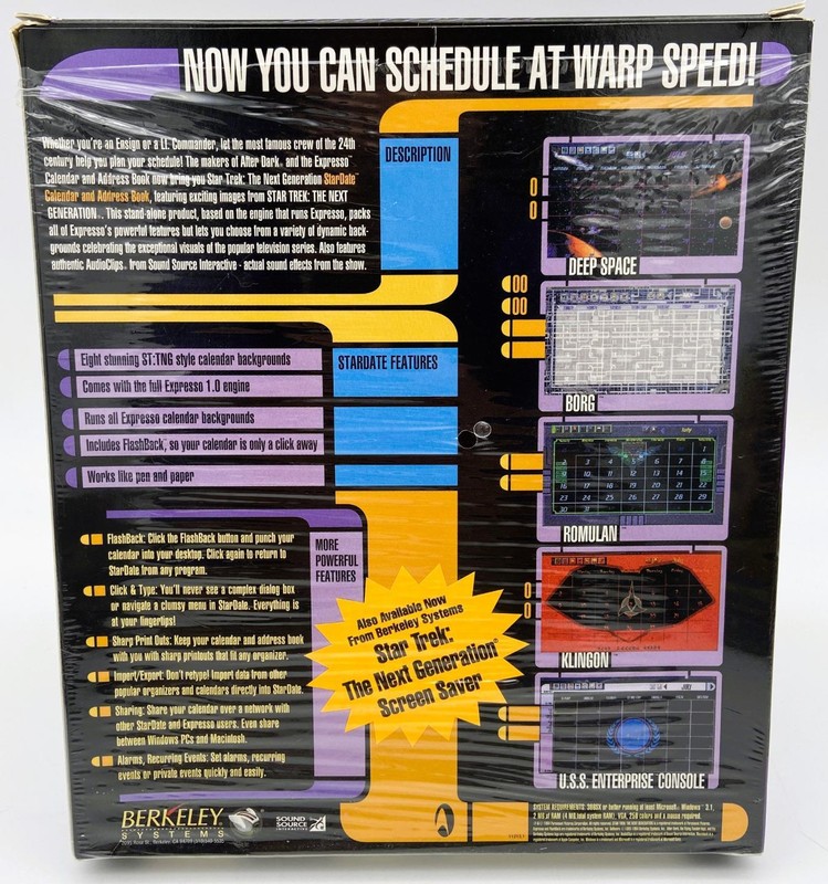Star Trek: The Next Generation PC Software, Address Book, Calendar, Screen Saver gallery
