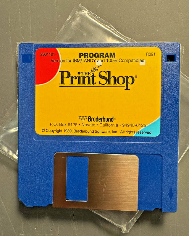 Broderbund The New Print Shop 3-disk lot gallery