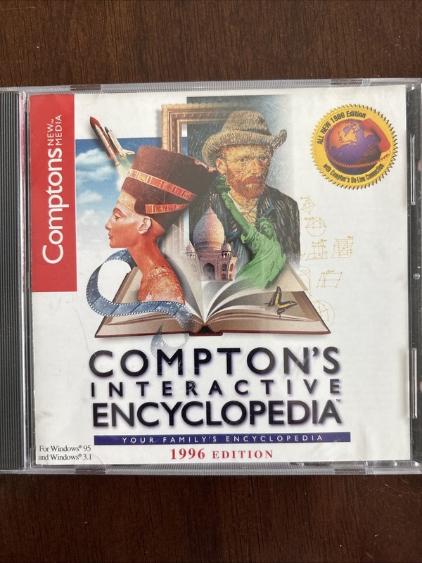 Compton’s Interactive Encyclopedia 1996 CD Rom For Windows Excellent Condition