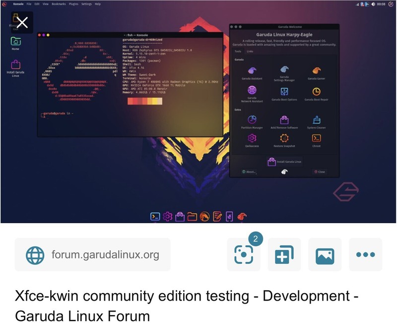 Garuda XFCE Linux Dvd Canada Economy