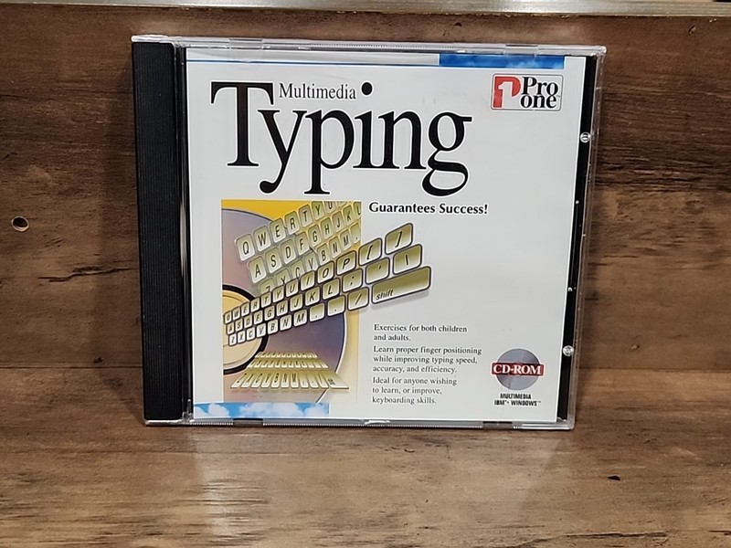 MULTIMEDIA TYPING ~ 1 PRO ONE CD-ROM (1996) WINDOWS 3.1 x /95 PC