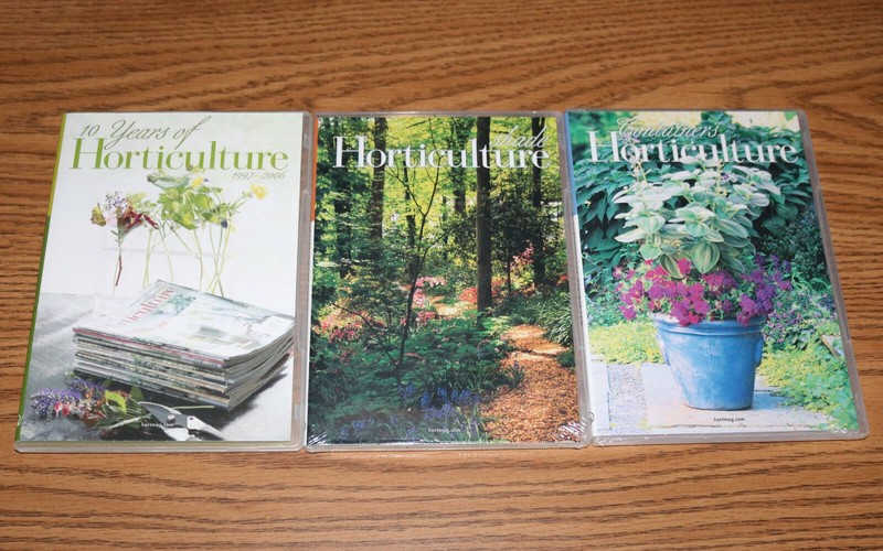 Horticulture Magazine PC CD DVD lot of 3 – 10 Years Containers Shade gardening