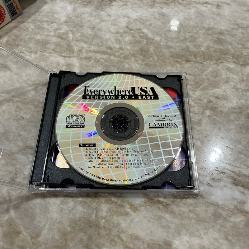 Everywhere USA Travel Guide Windows CD- ROM - Big Box 1995 Vintage Retro Cambrix gallery