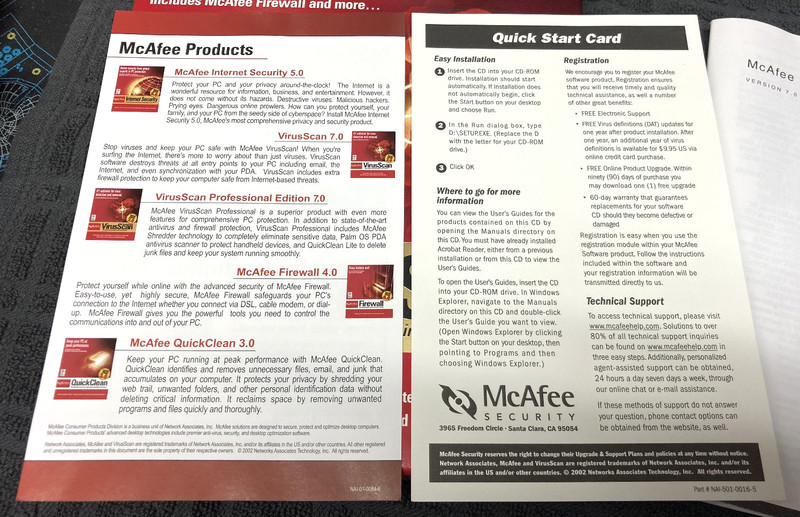 McAfee Internet Security Suite + McAfee VirusScan - Vintage Software Win 98/XP gallery