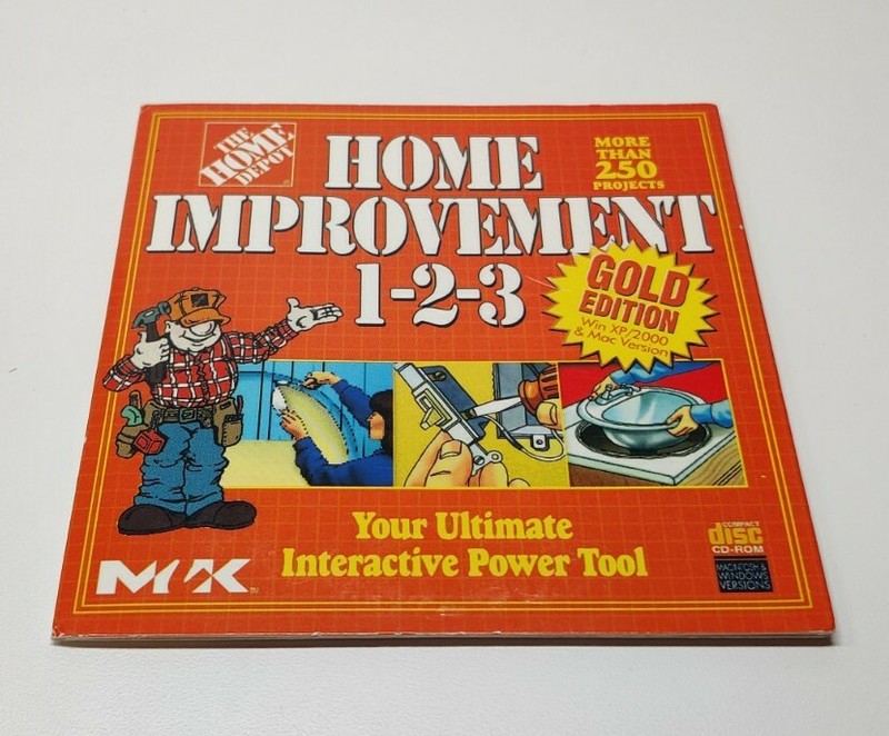 Home Depot Home Improvement 1-2-3 Gold Edition CD ROM Disc