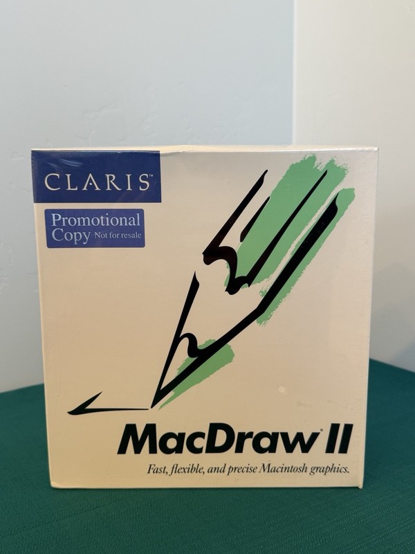 Vtg Claris MacDraw II Promotional Copy Macintosh Graphics Software 1989 Sealed gallery