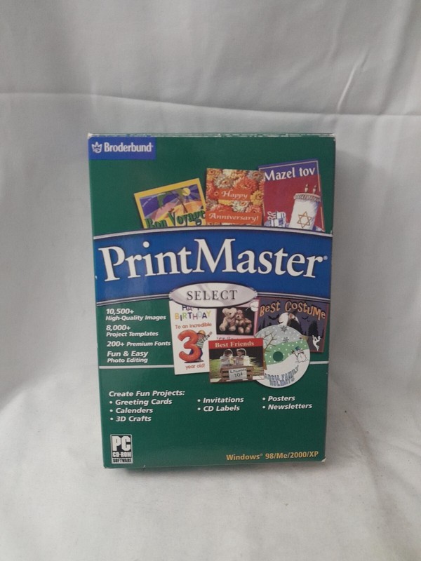 Print Master Select (Windows 98/Me/2000/XP) NEW, FACTORY SEALED
