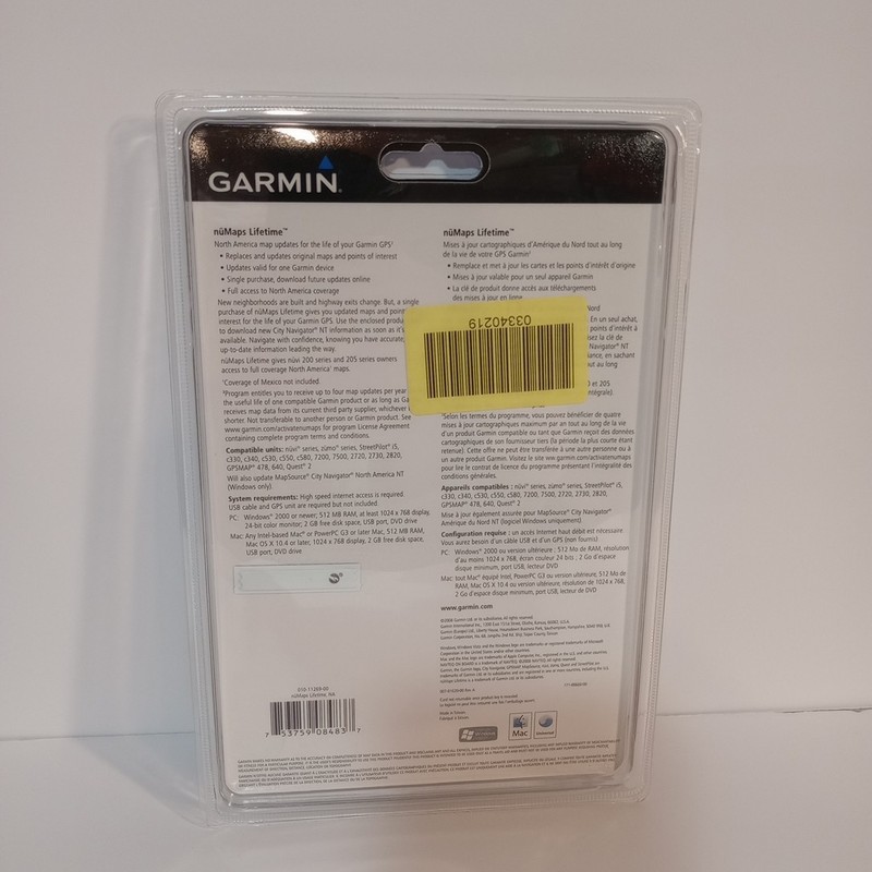 GARMIN GPS NORTH AMERICA LIFETIME MAPS FULL COVERAGE Brand NEW SEALED gallery