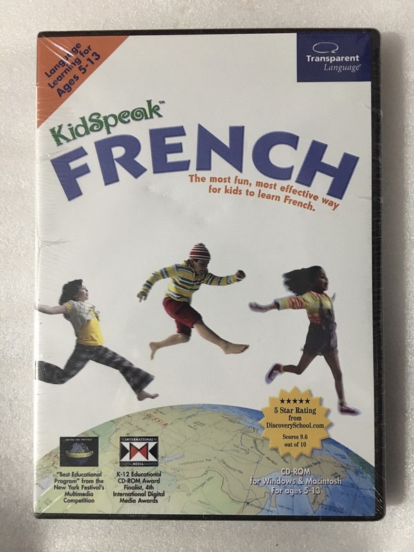 Kidspeak French Transparent Language Learning – Ages 5-13 (CD-ROM, 1997) NEW