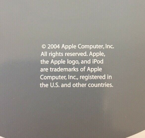 2004 Macintosh Mac iPod Music MP3 Player Application Software Installation CD gallery