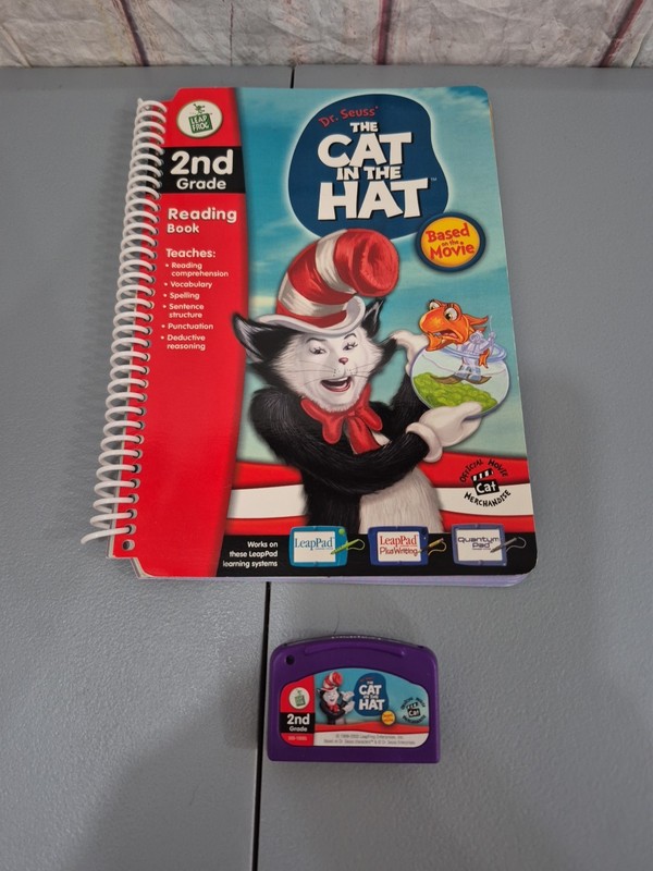 Leap Frog LeapPad Dr Seuss The Cat in the Hat 2nd Grade Reading Book Set