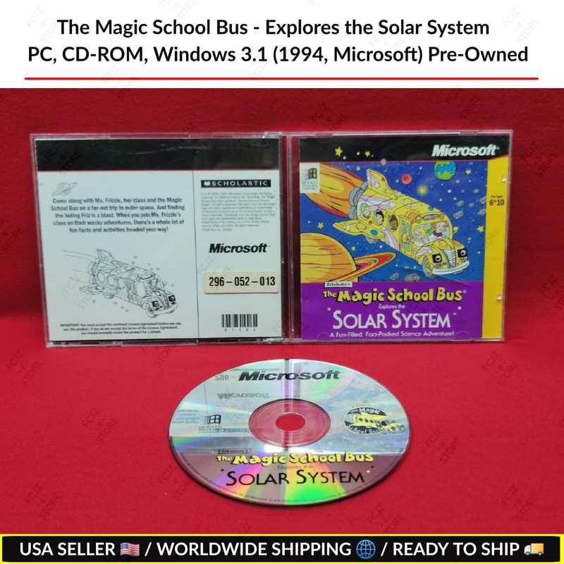 The Magic School Bus – Explores the Solar System PC, CD-ROM, Windows 3.1 (1994)