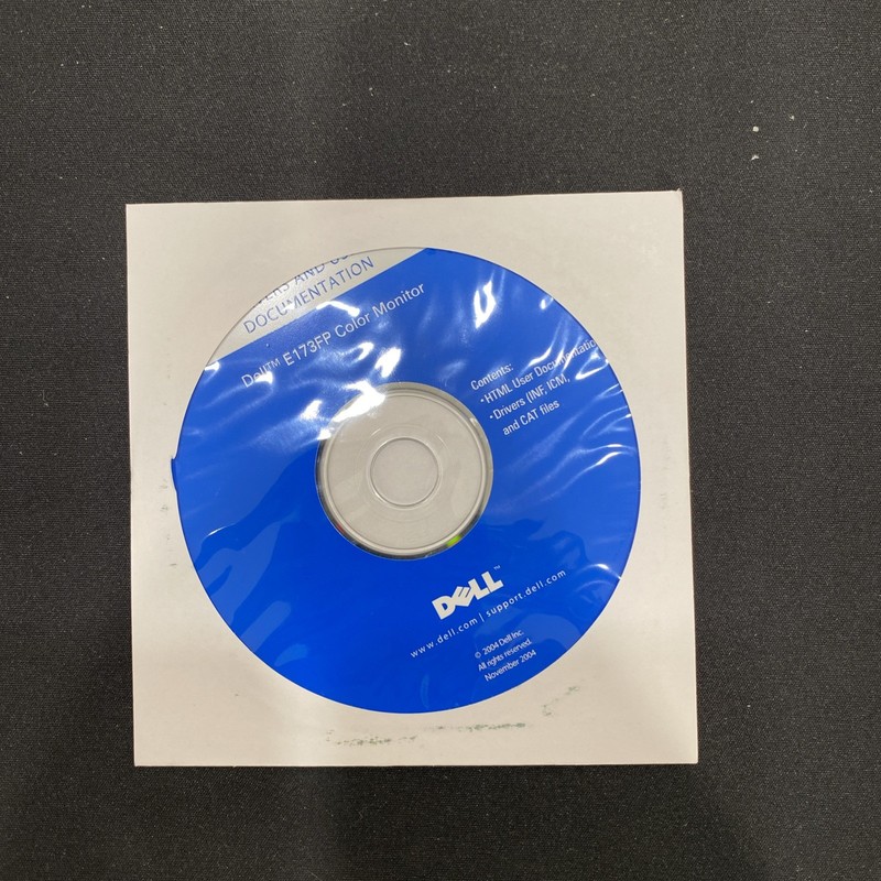 DELL E173FP Color Monitor User Documentation HTML CD drivers (INF,ICM, CAT File)