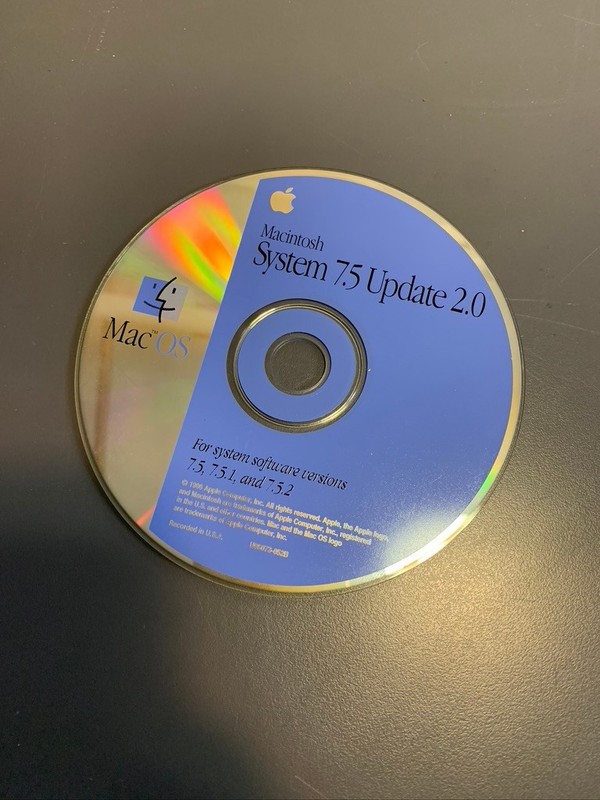 Mac OS 7.5 Update 2.0 • Macintosh Operating System Installer CD-ROM Disc Only