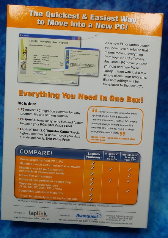 Laplink PC Mover Software Moving Kit Edition, Windows 95,98, XP & Vista - NEW gallery