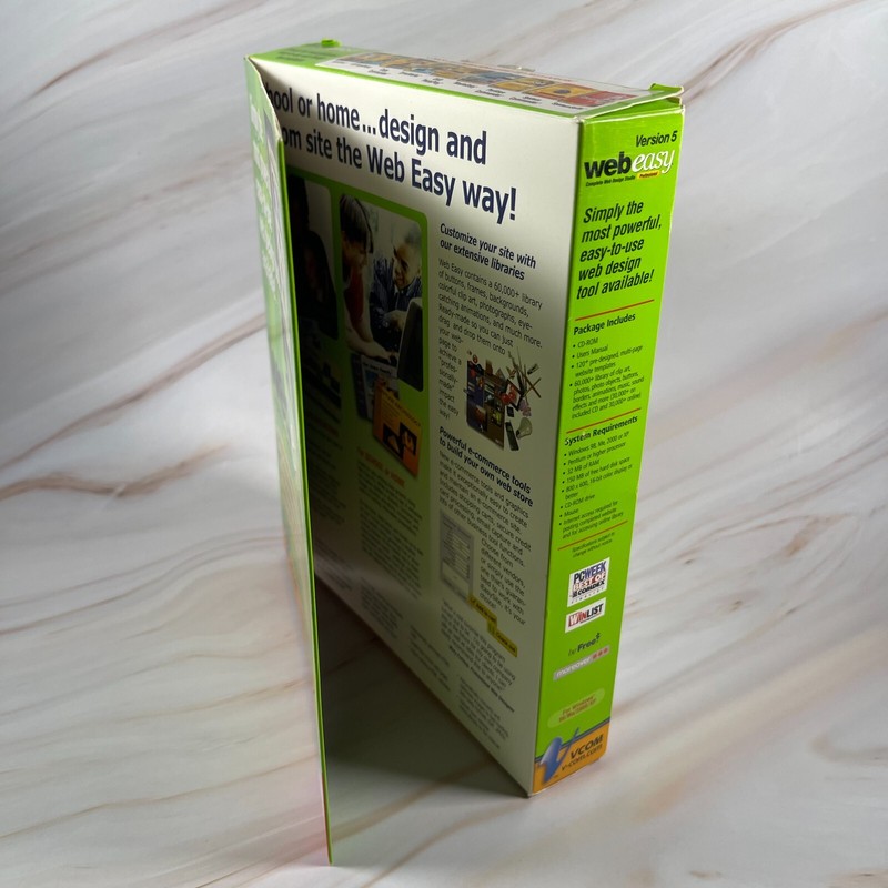Vintage Vcom WebEasy 5 Complete Web Design Studio Professional with User Manual gallery