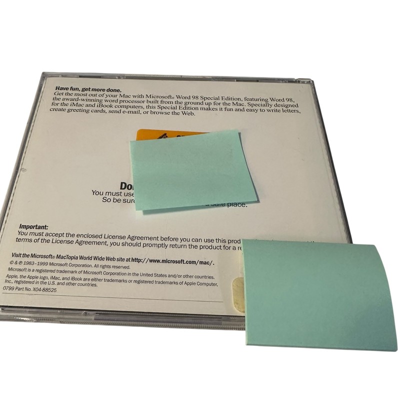 Microsoft Word 98 iMac And iBook Edition PC Software with CD Key gallery