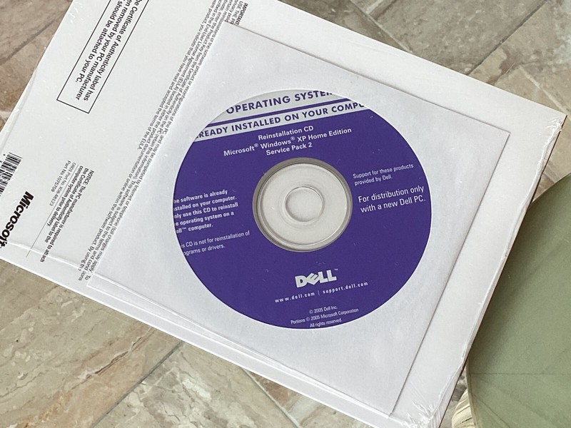 SEALED Dell Windows XP Home Edition with SP2 Reinstallation CD – NO COA