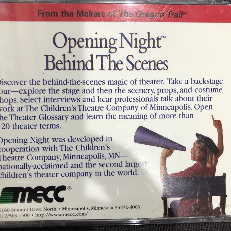 Opening Night Behind The Scenes By Creativity Mecc Cd Rom gallery