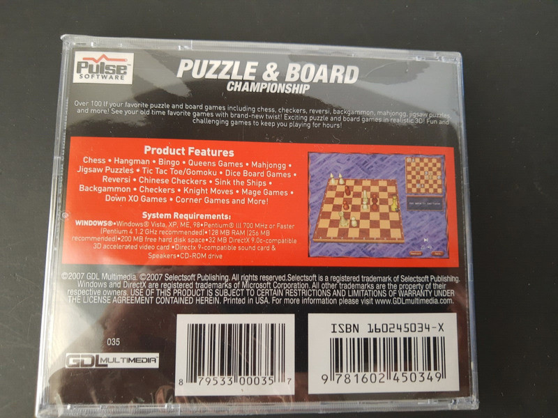 Pulse Software Puzzle & Board Championship 100+ games NEW Chess, Backgammon etc. gallery