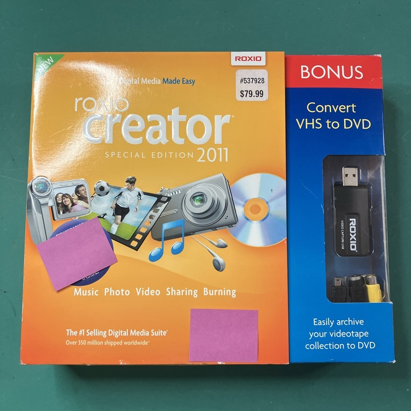 Roxio Creator Special Edition 2011 Digital Media Suite & Converter VHS to DVD VG gallery