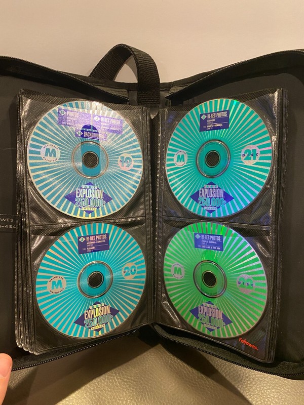 Art Explosion 250,000 + Images 23 CDs for Mac plus Fellowes CD Case gallery