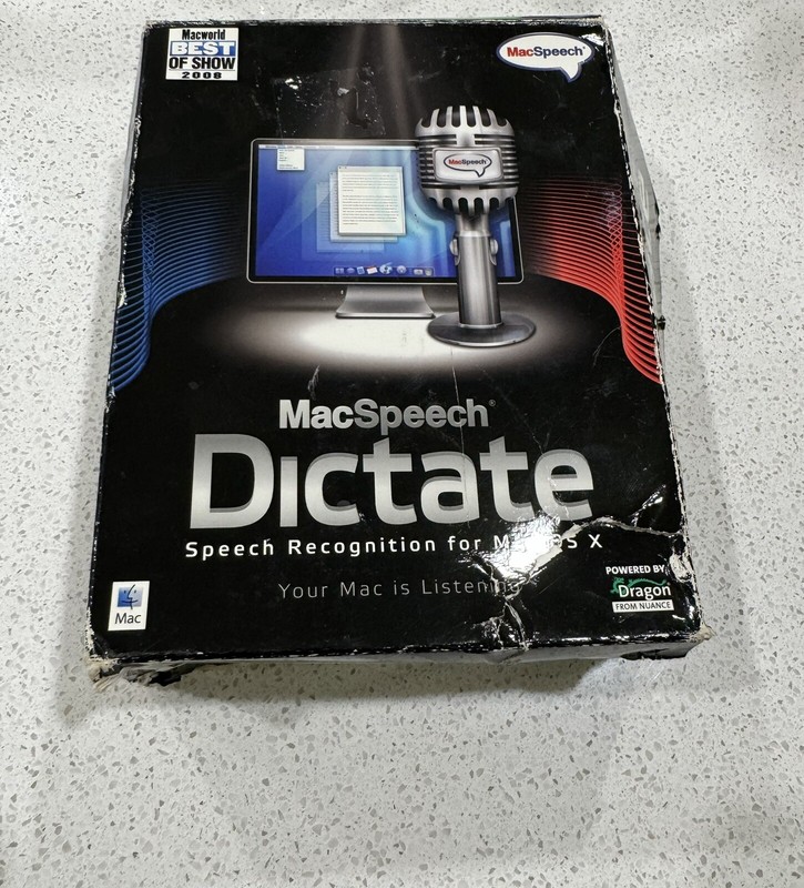 MacSpeech Dictate For Mac OS X 10.5.6 & Greater Speech Dictation Read