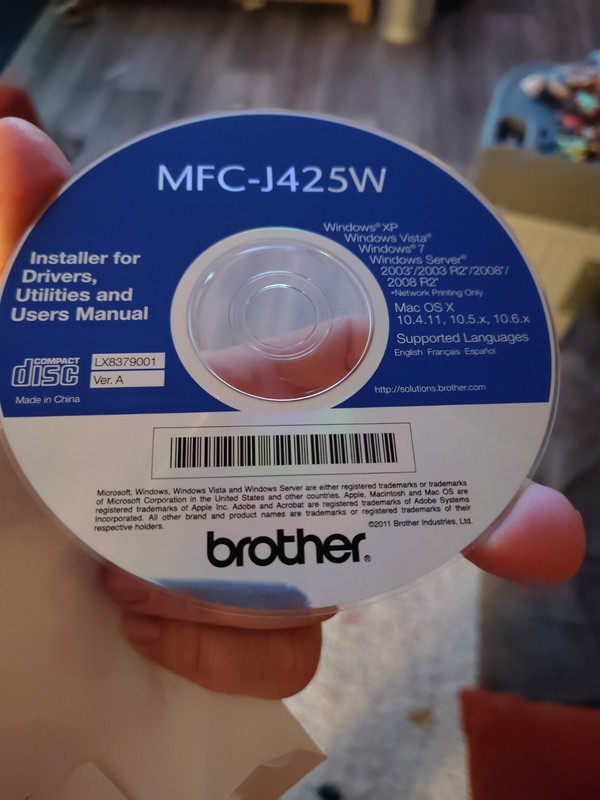 Brother MFC-J425W Install Disc. copy only