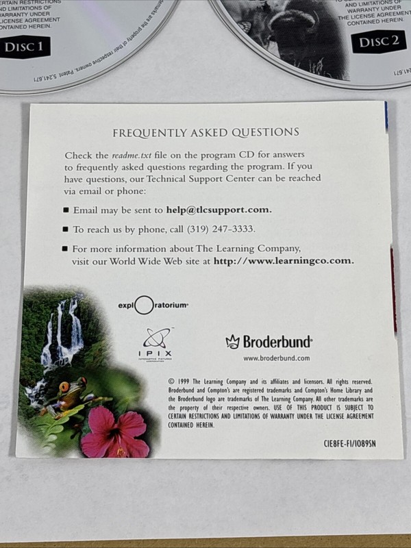 Rare Vintage BroderBund Comptons Encyclopedia 2000 Deluxe Program Discs Software gallery