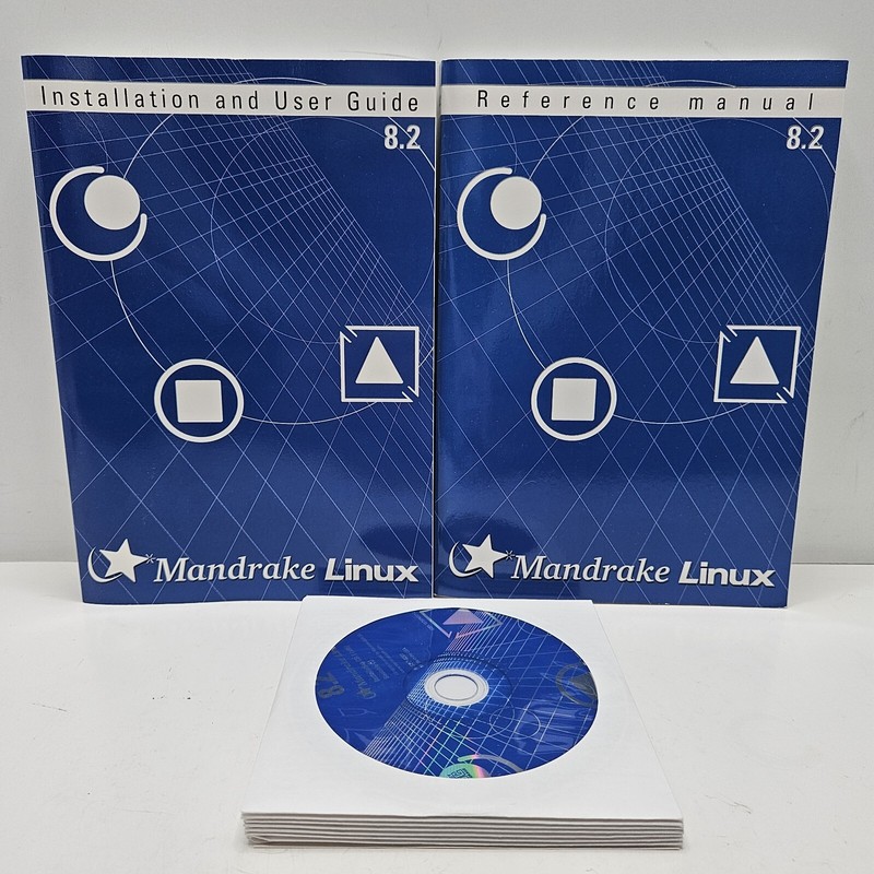 Linux Mandrake 8.2 PowerPack Edition Operating System Software 7 CD'S Manuals gallery