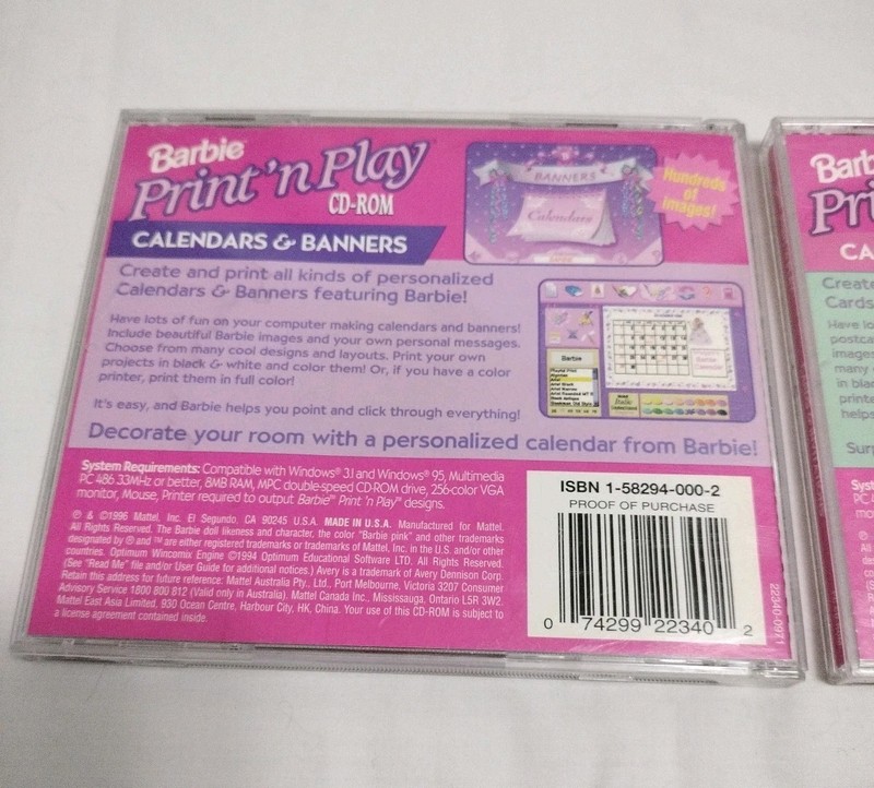Barbie Print 'n Play PC CDS Invitations, Decoration, party, Calendar & Banners gallery