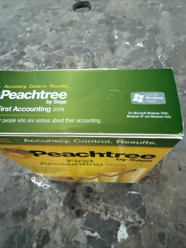 Peachtree By Sage First Accounting 2008 Microsoft Windows New Sealed RARE gallery