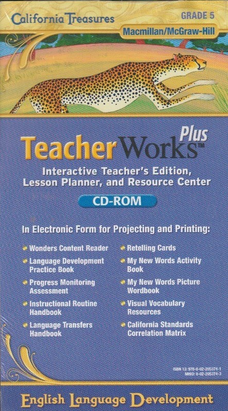 California Treasures: TeacherWorks Plus: English Language Development Grade 5 PC