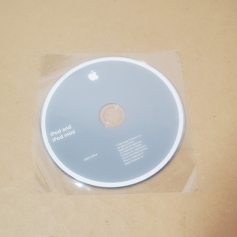 iPod and iPod Mini Apple Computer 2Z691 5196 A 2004 Install Disk.