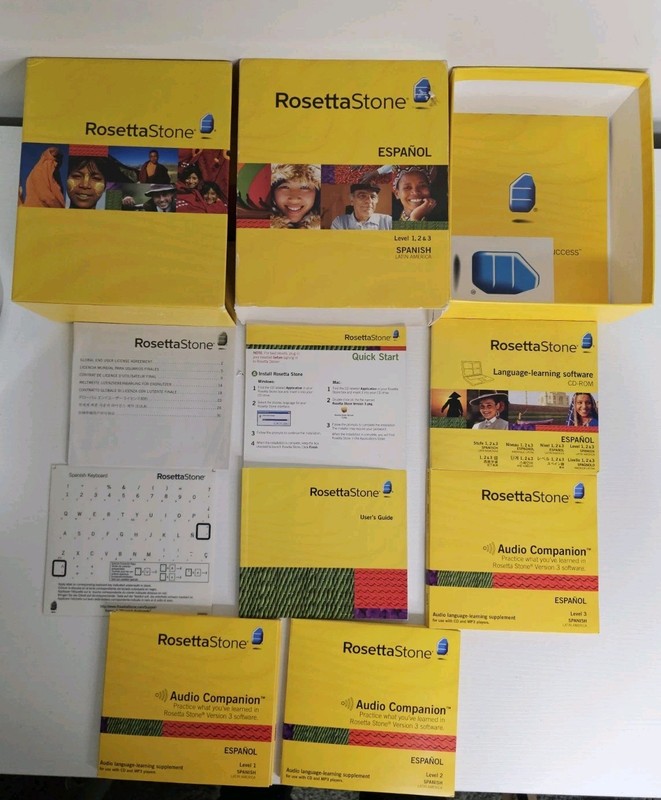 Rosetta Stone Espanol Spanish Latin America Level 1, 2, 3 Version 3 Read Desc