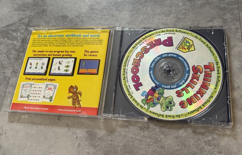 Thinking Skills Preschool PC CD Rom On Track Software! Rare! 2003 gallery