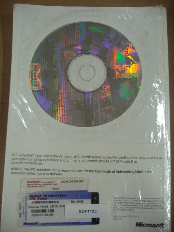 MICROSOFT WINDOWS 98 SE SECOND EDITION FULL OPERATING SYSTEM MS WIN 98SE =NEW= gallery