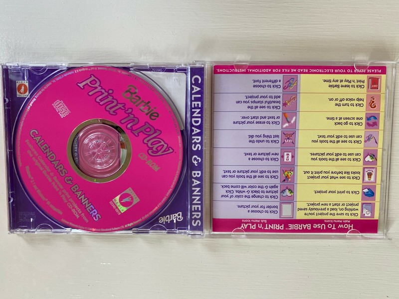 Barbie Print and Play Calendars and Banners CD Rom Vintage NEW Windows PC Ed gallery