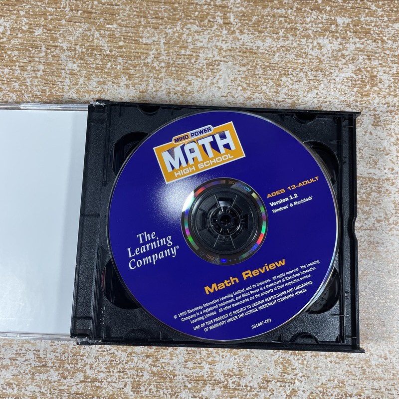 Mind Power Math:High School-6 CD set-Learning Company-Ages 13-adult **missing** gallery
