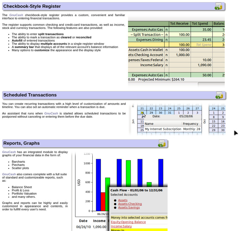 GnuCash Personal Finance software for Home and Business Accounting plus more gallery
