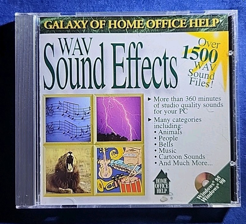 WAV SOUND EFFECTS HOME OFFICE HELP FOR WINDOWS 95/98 ( CD, 2000 )