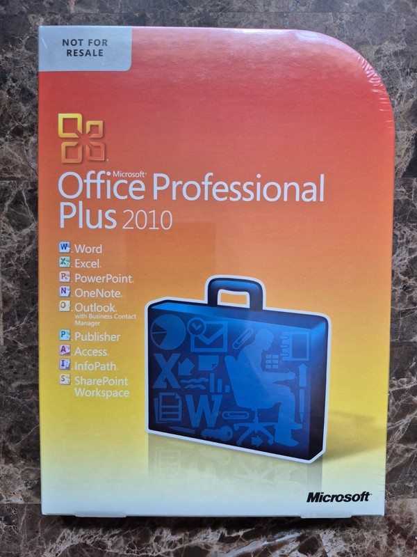 NEW SEALED Microsoft Office Professional PLUS 2010 Full Version for 2 PC