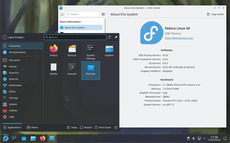 Fedora 40 64bit Fast USB 3.0 Drive w/KDE Plasma Spin Bootable Full Feature OS gallery
