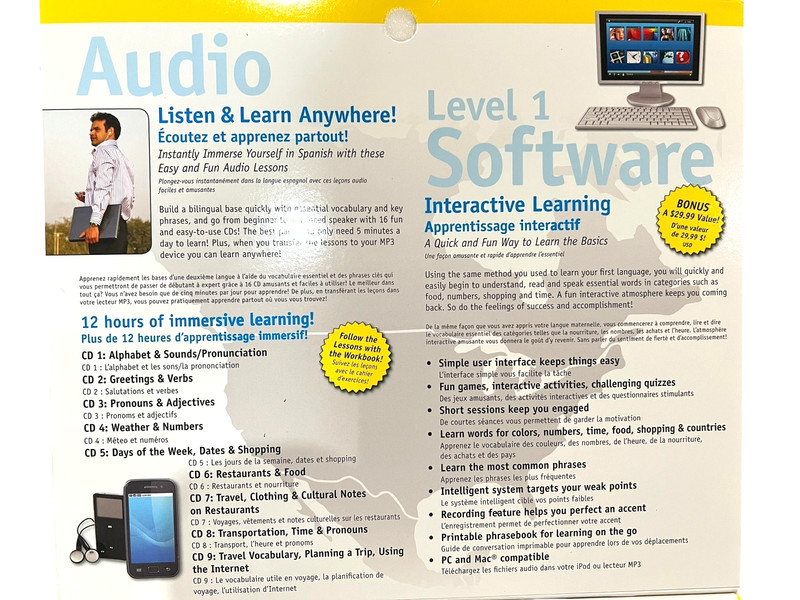 Speak SPANISH Deluxe Edition INSTANT IMMERSION 16 Audio CDs + 288-page WORKBOOK gallery