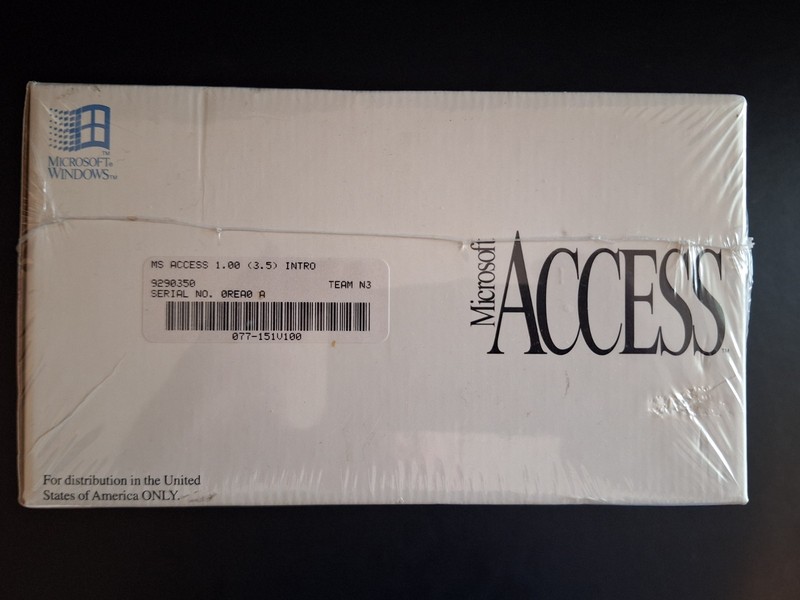 Vintage Microsoft Access v1.0 Windows 3.0 or later 3.5 Floppy NEW Factory Sealed gallery